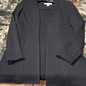 St. John Charcoal Knit Cardigan